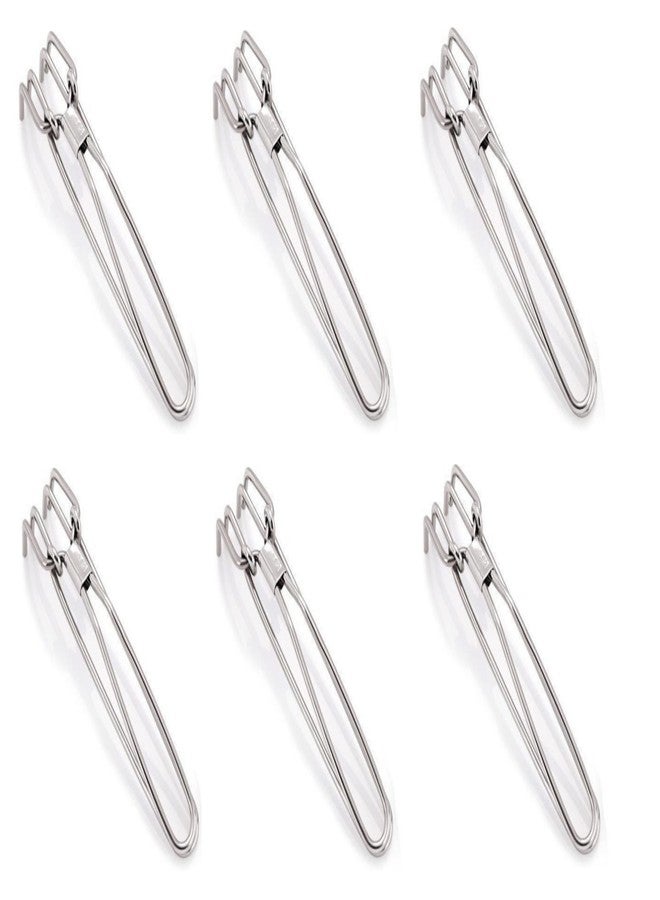 Dynore Stainless Steel Wire Tong Pakkad Utensil Holder- Set of 6 - Image 2